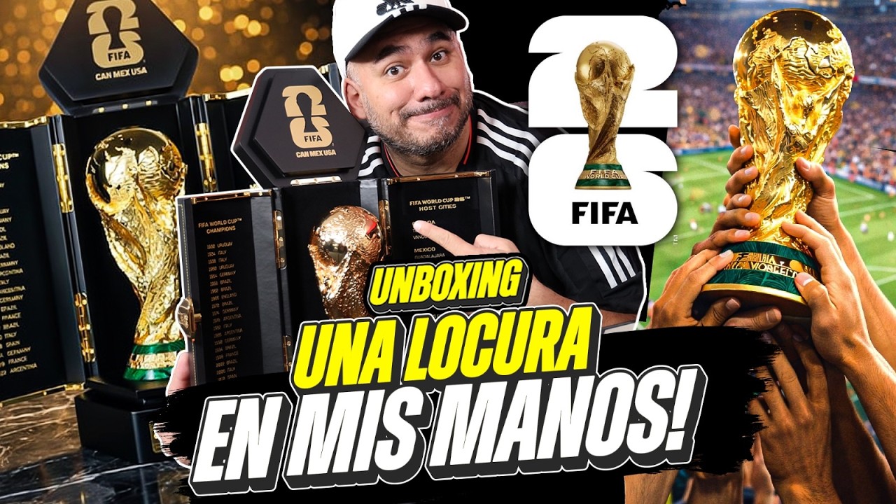 COPA DEL MUNDO, r&eacute;plica edici&oacute;n limitada, solo 2026 piezas chapada en oro de colecci&oacute;n #Unboxing