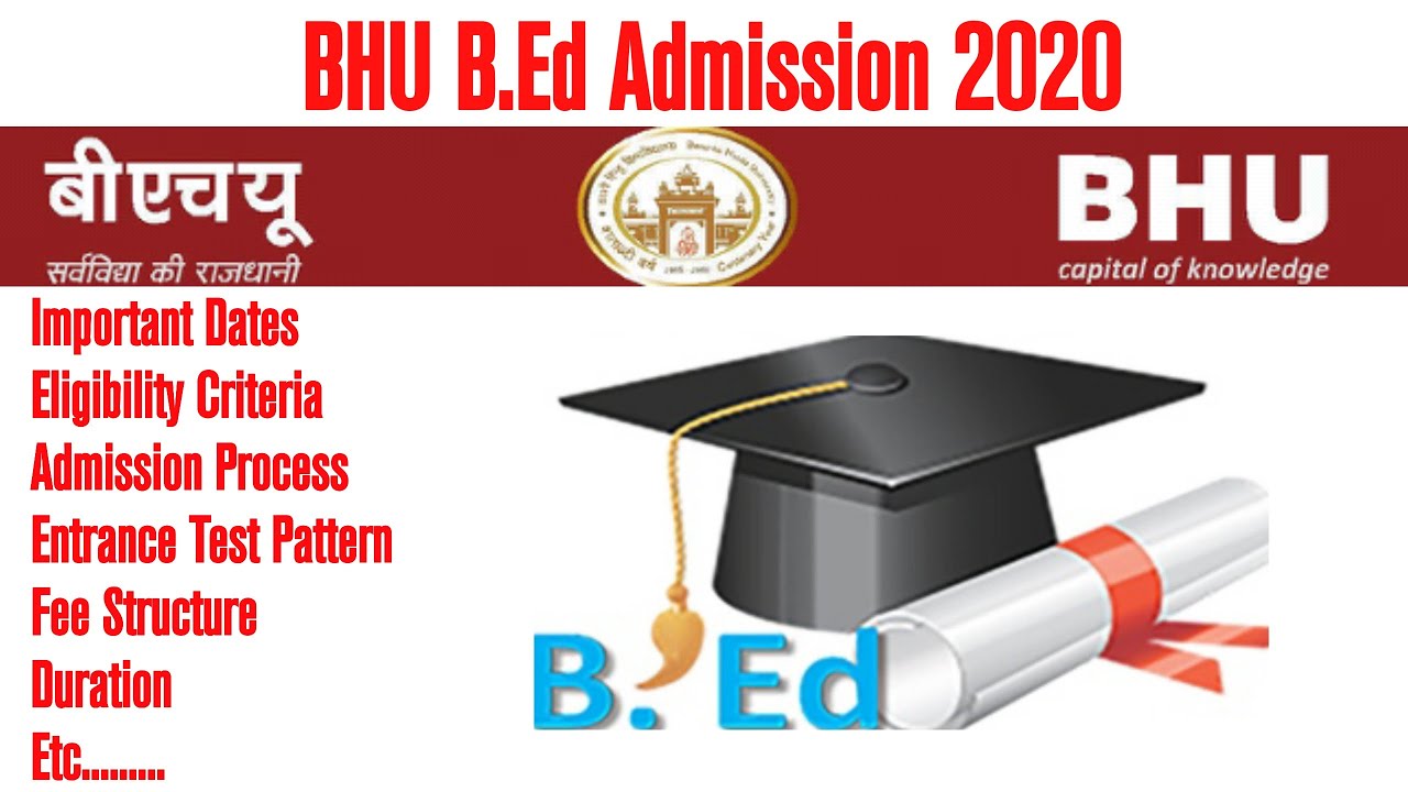 BHU(Banaras Hindu University) B.Ed Admission 2020. Eligibility Criteria, Admission Process etc.