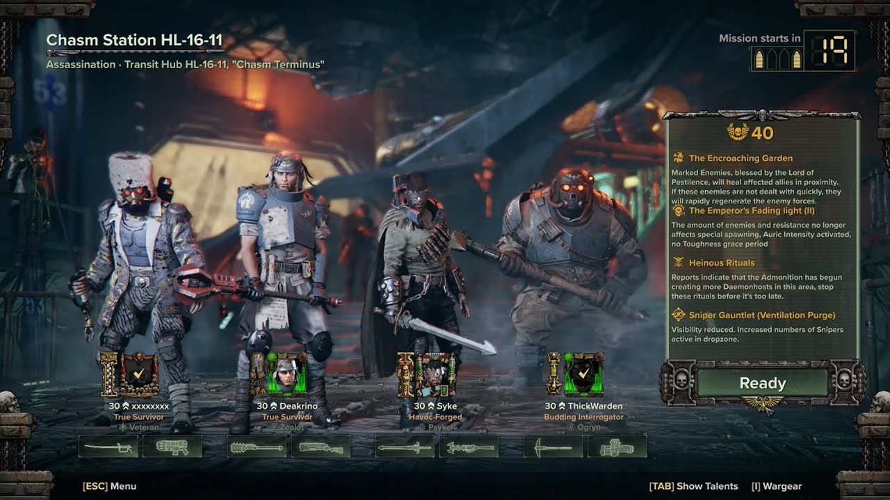 Auric Havoc 40 + Snip + Vent ║ Chasm Station║ Zealot Crusher + Shotgun 1.8.5 #Darktide #warhammer40k