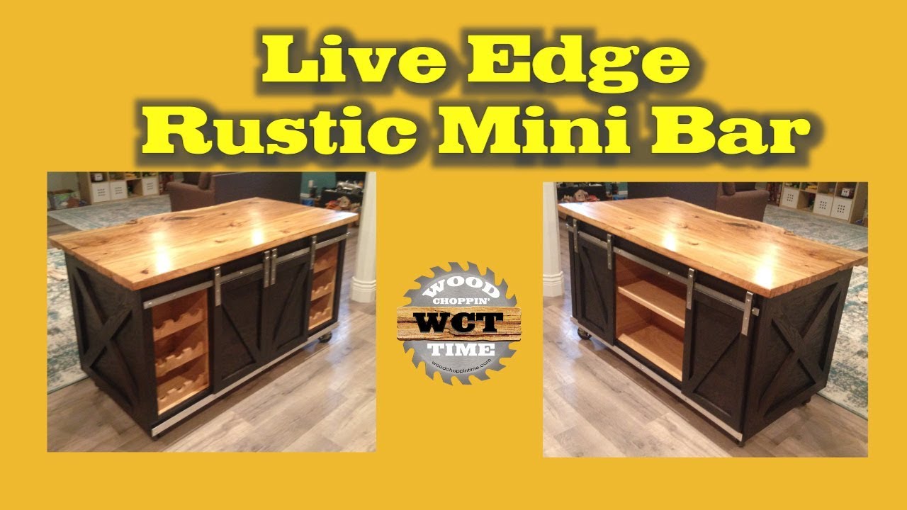 Live Edge Rustic Mini Bar