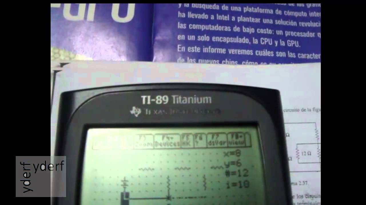 simulador de circuitos electricos TI-89 Titanium