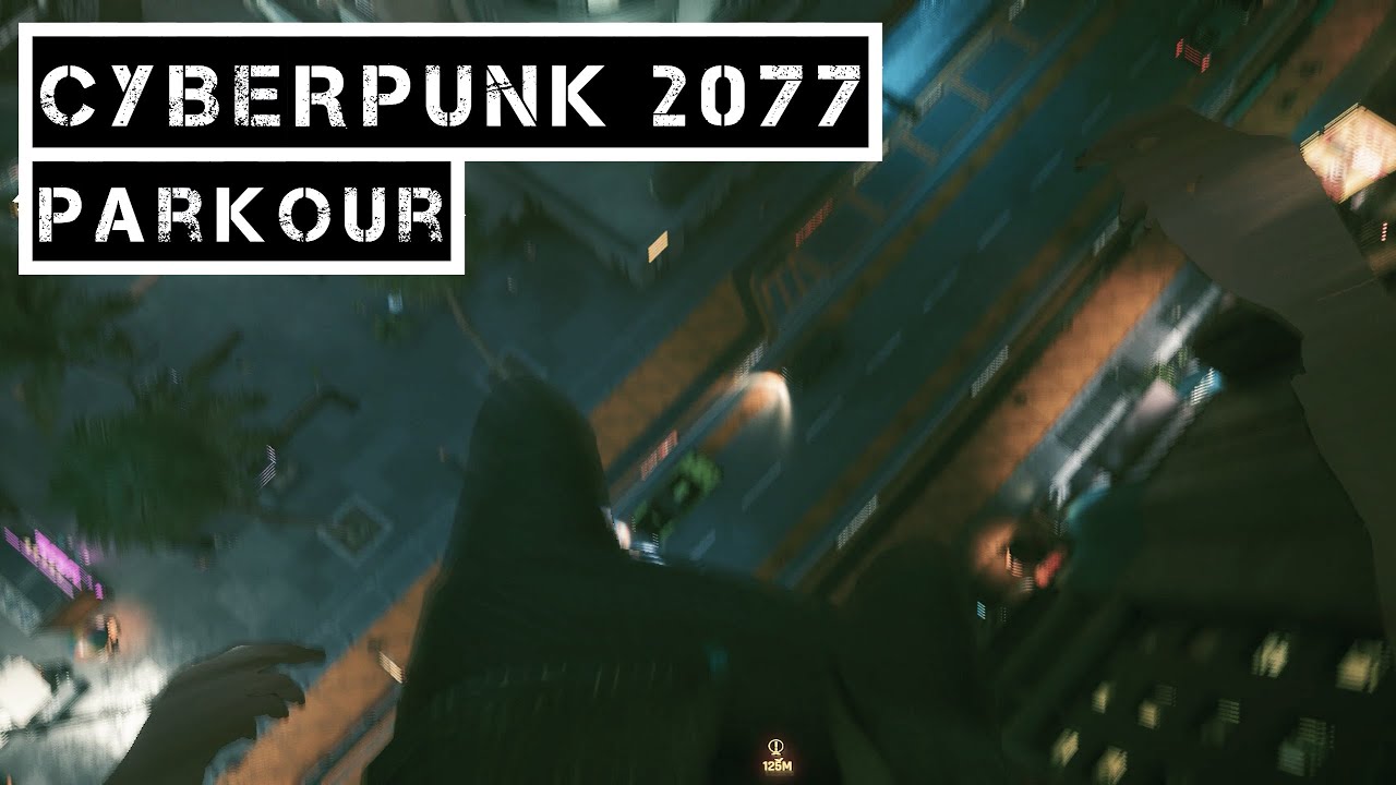 finding MASSIVE rooftop gaps | Parkour in Cyberpunk 2077