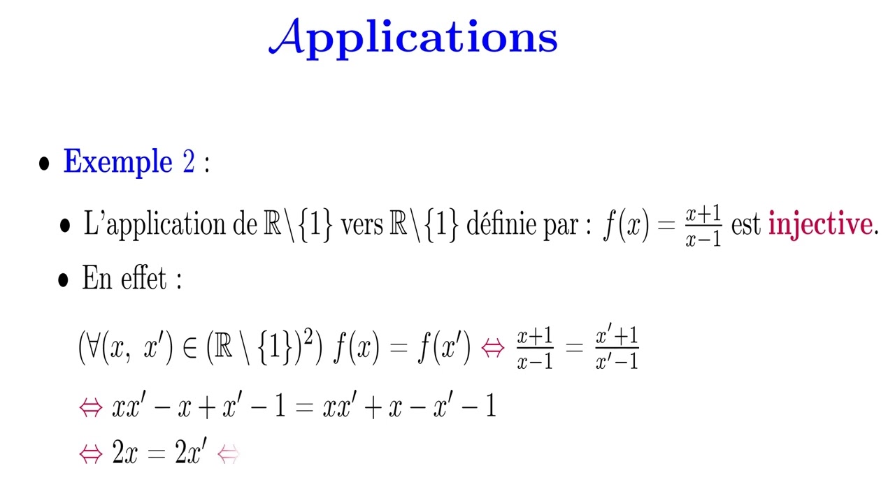 Applications [Leçon N° 3]