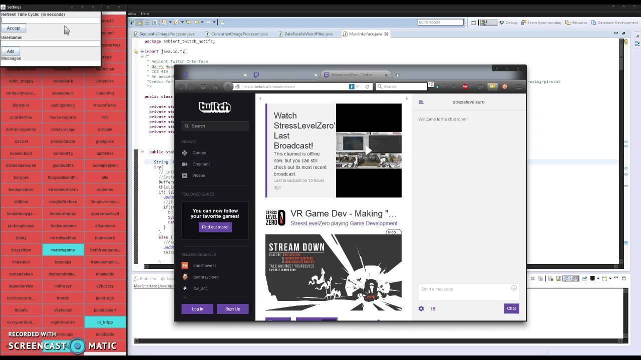 Twitch Ambient Interface