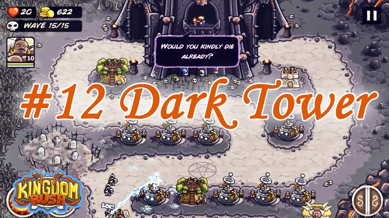 Kingdom Rush Level 12 - The Dark Tower (final) [Hard Difficulty - 3 stars]