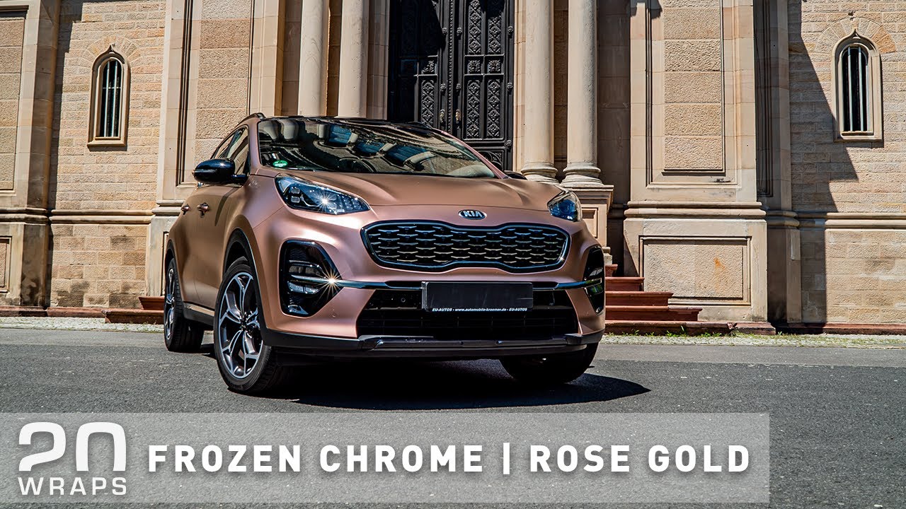 KIA SPORTAGE WRAPPED IN 20 WRAPS FROZEN CHROME ROSE GOLD