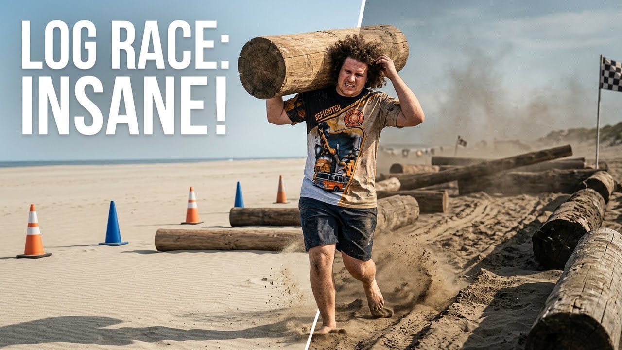 Beach tree race!!🌳 #video