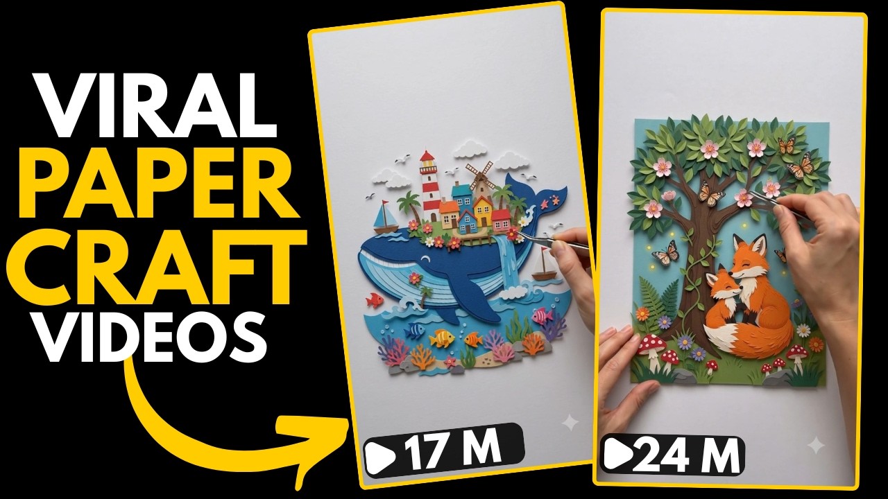 How to Create Viral AI Paper Craft Videos (100% Free AI Tools)