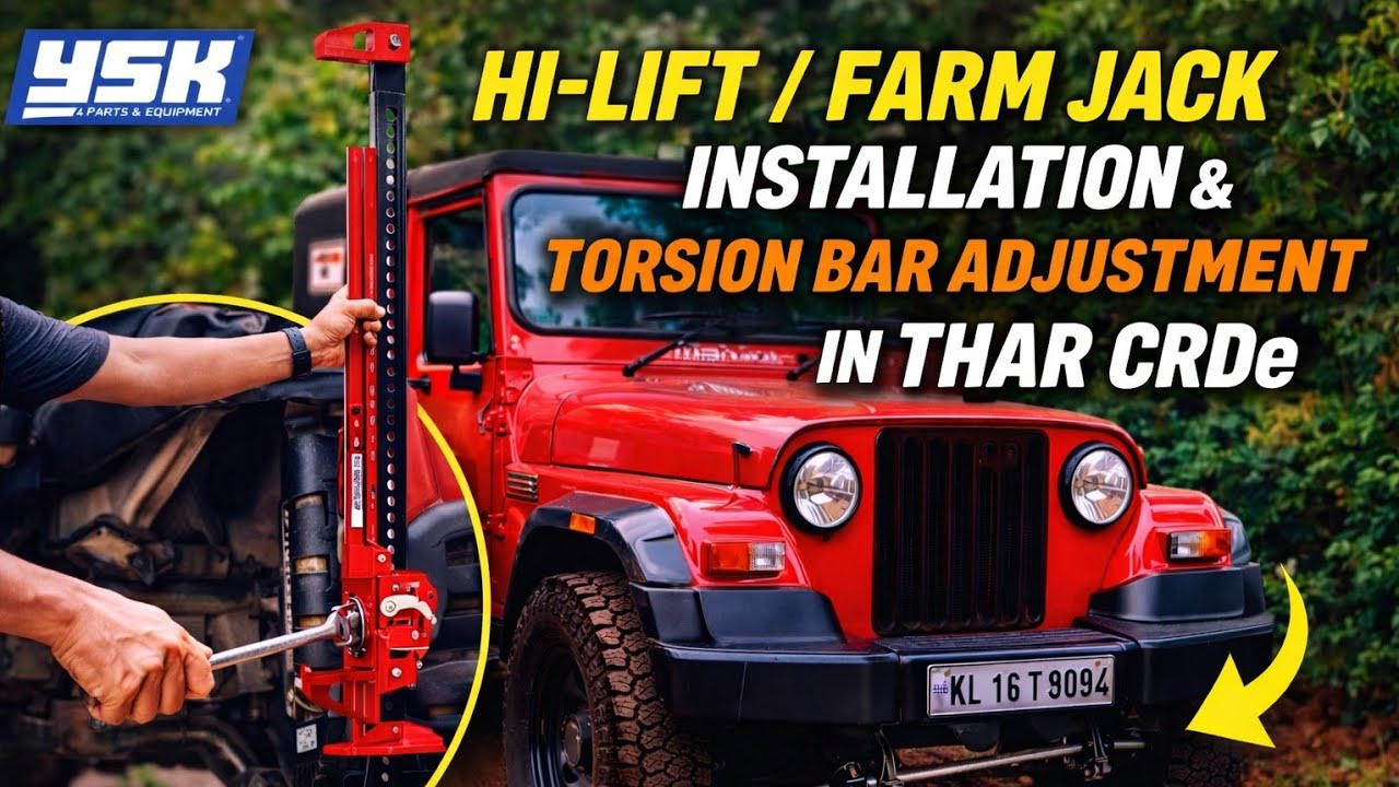 Mahindra Thar CRDe Farm Jack Installation | Torsion Bar Adjustment | Ready for Exploration | #135