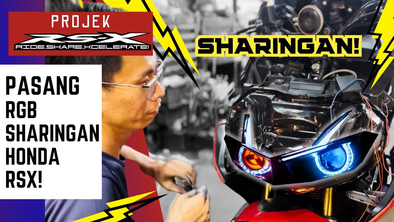 HEAD LAMP SHARINGAN MAGIC BOY HONDA RSX! MERECIK
