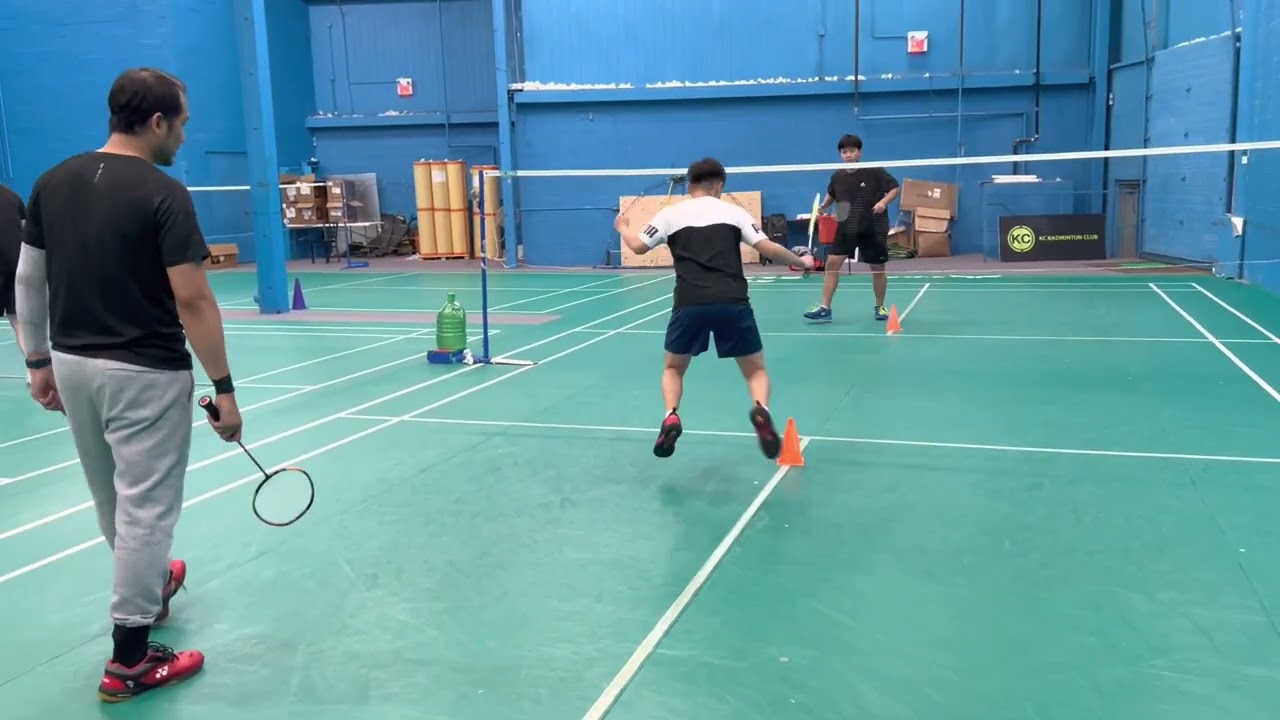 Front court footwork mirroring #badmintonfootwork