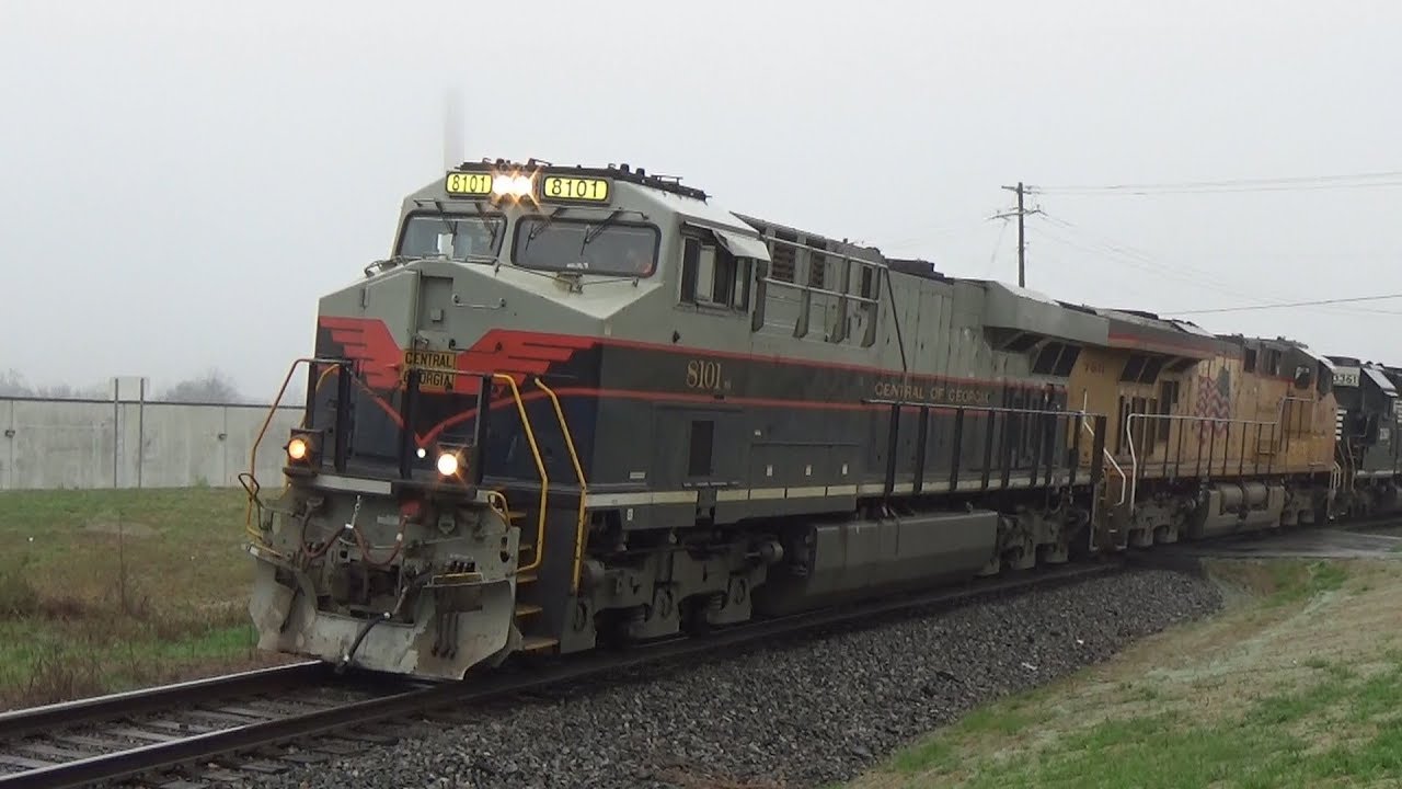 NS 192 w/ NS 8101 The Central of Georgia Heritage Unit Leading departs Rock Hill, SC