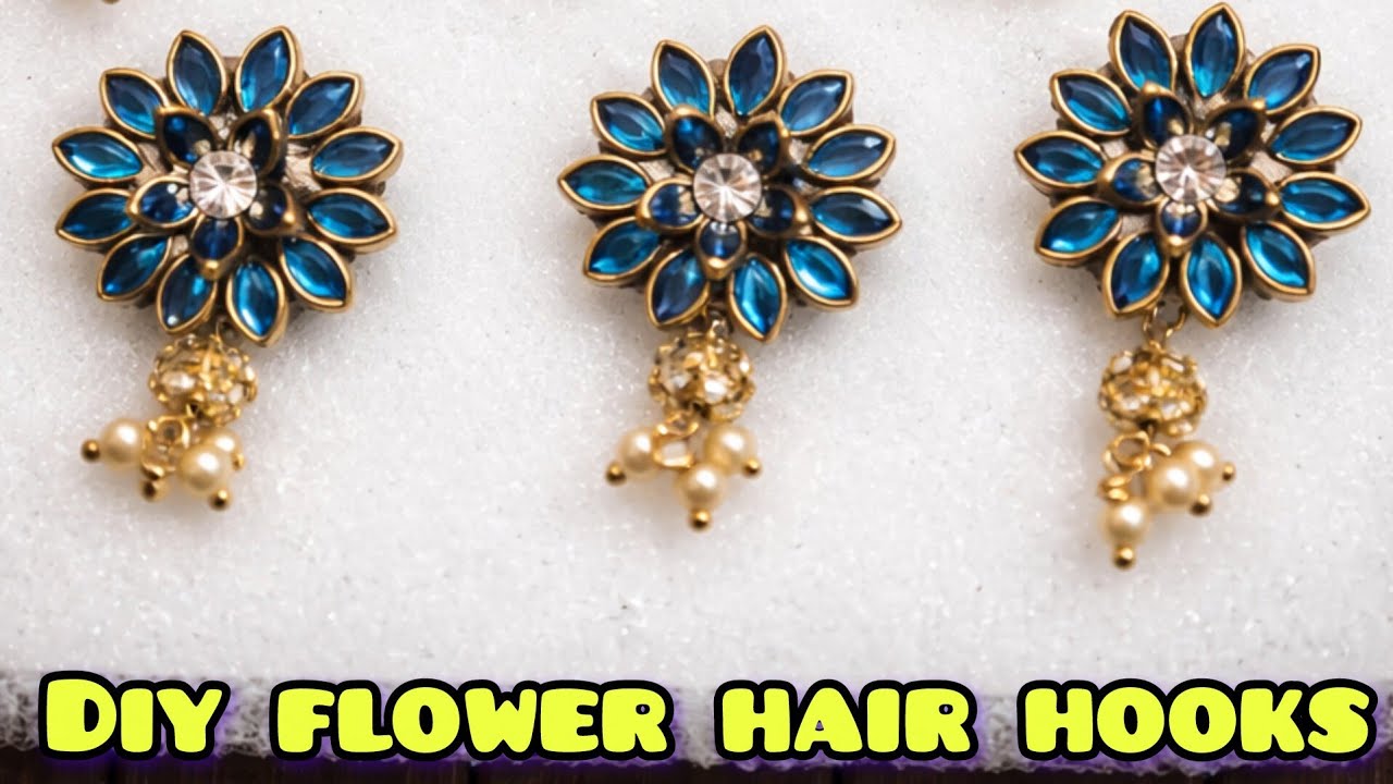 🌷Flower kundan Hair Hooks for Traditional Look | Elegant Bridal Hairstyle🌸
