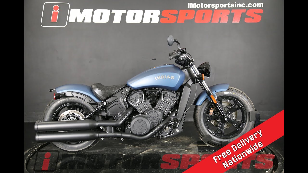 2021 Indian Motorcycle® Scout® Bobber Sixty ABS Blue Slate Smoke #EI21004@ iMotorsports