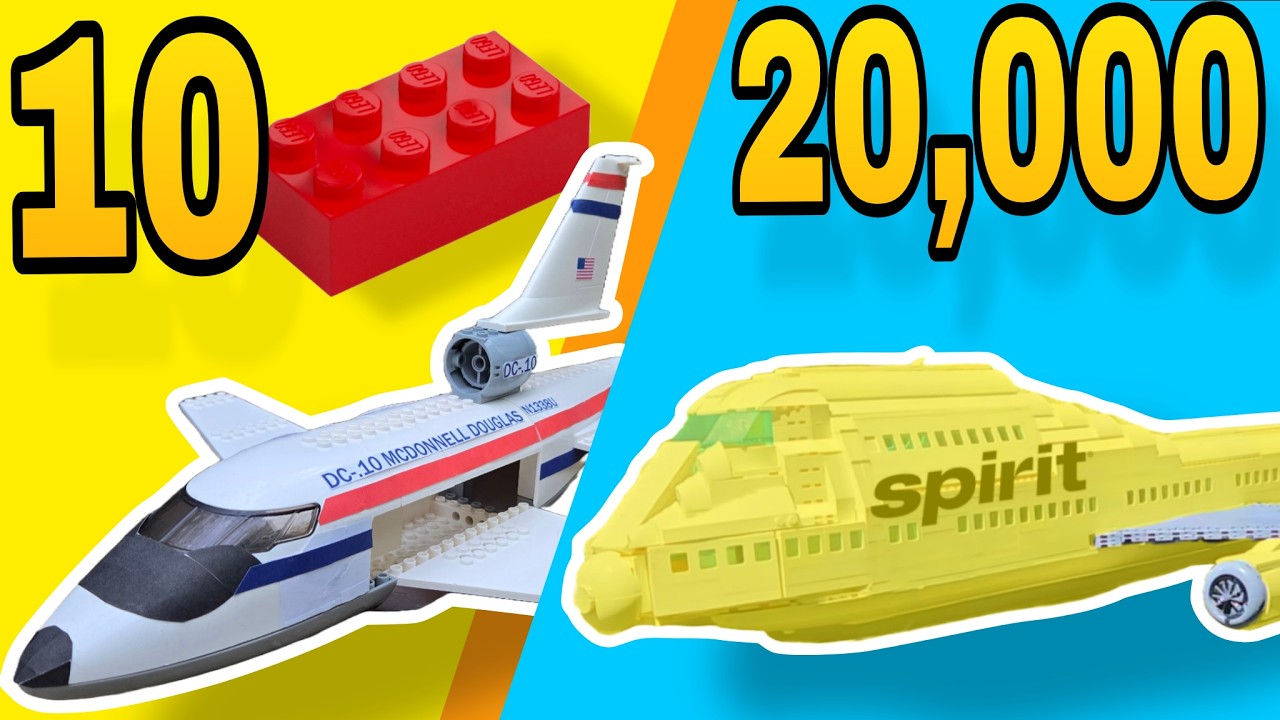 Безумный краш-тест самолётов из Lego: 10 деталей против 20 000, часть 3