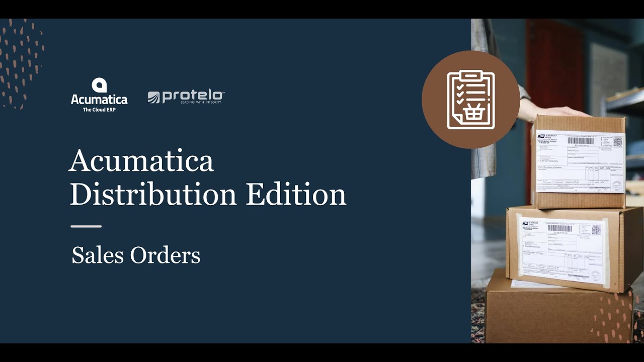 Acumatica Distribution Edition &ndash; Sales Orders