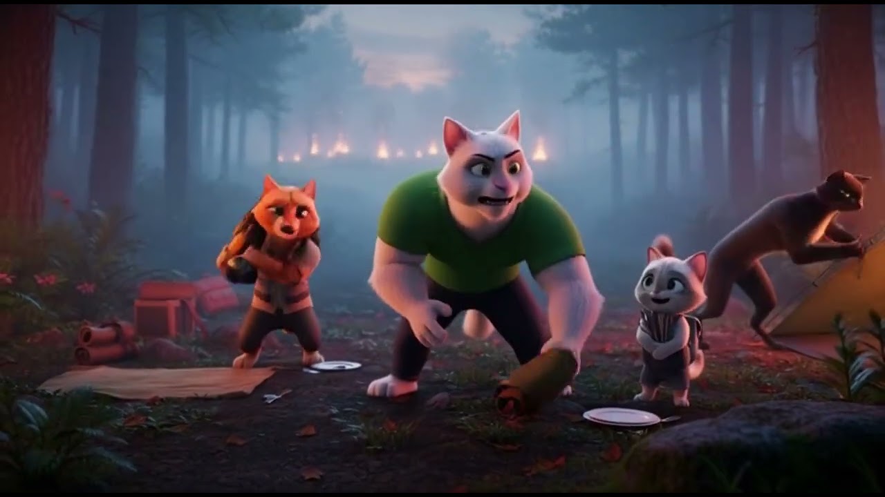 Cliff Rescue to Hidden Treasure Vault Epic 3D Animated Fantasy Adventure 3D Animation Cat Story