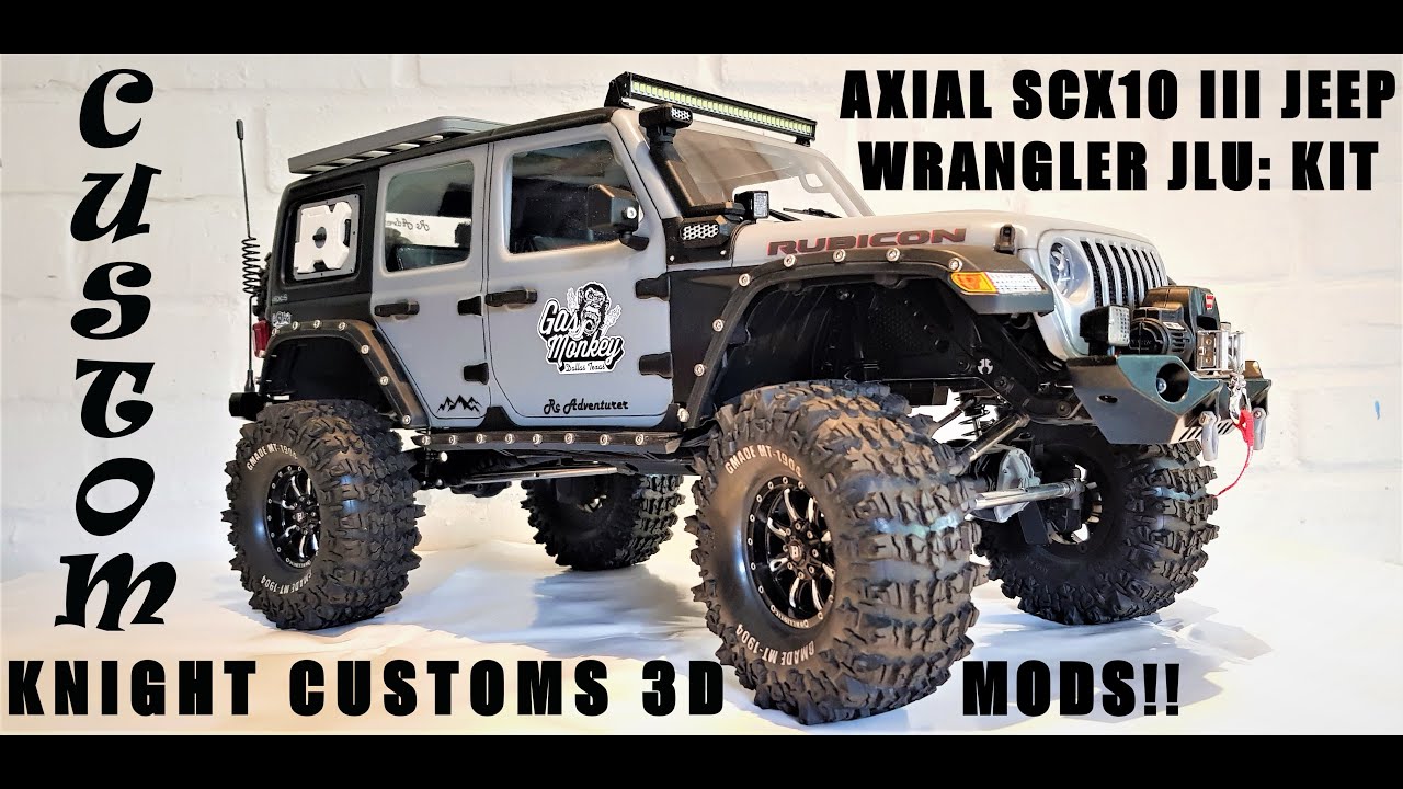 AXIAL SCX10 III Jeep Wrangler JL Rubicon CUSTOM BODY BUILT & PAINTED + 3D Printed Mods & Accessories