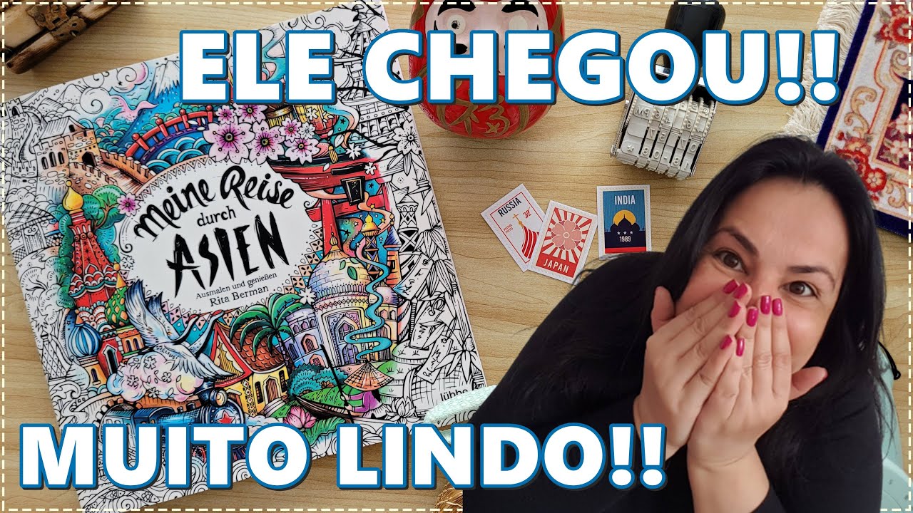 REVIEW do Livro para Colorir Meine Reise durch Asien - Rita Berman