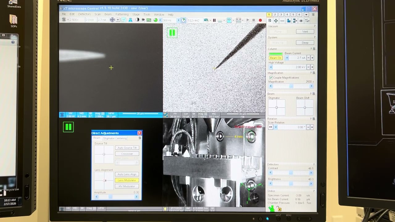 Заточка наконечника Omniprobe/EasyLift методом FIB для МАКСИМАЛЬНОГО срока службы; новый и улучше...