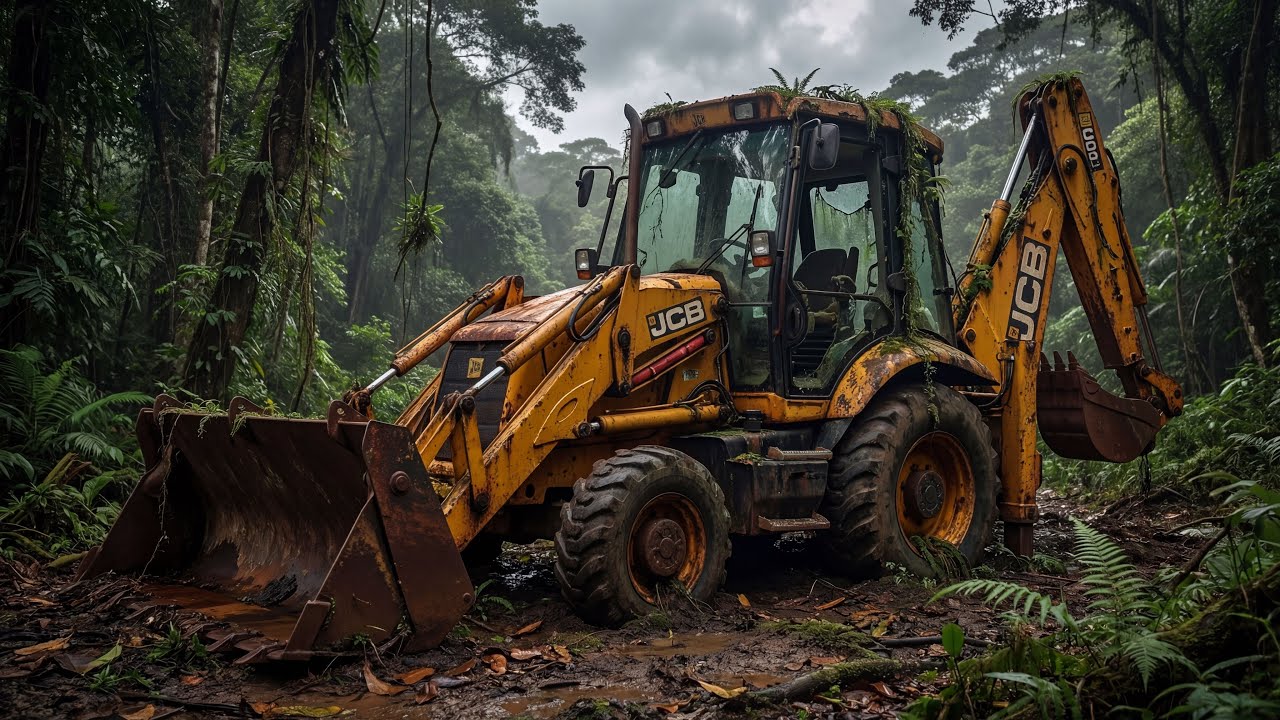 ASMR jcb Restoration! JCB Backhoe Loader Full Restoration from jungle 