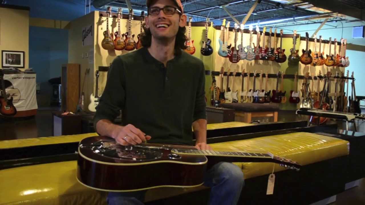 Carter Vintage Guitars - Mike Witcher on a Scheerhorn Resonator Guitar