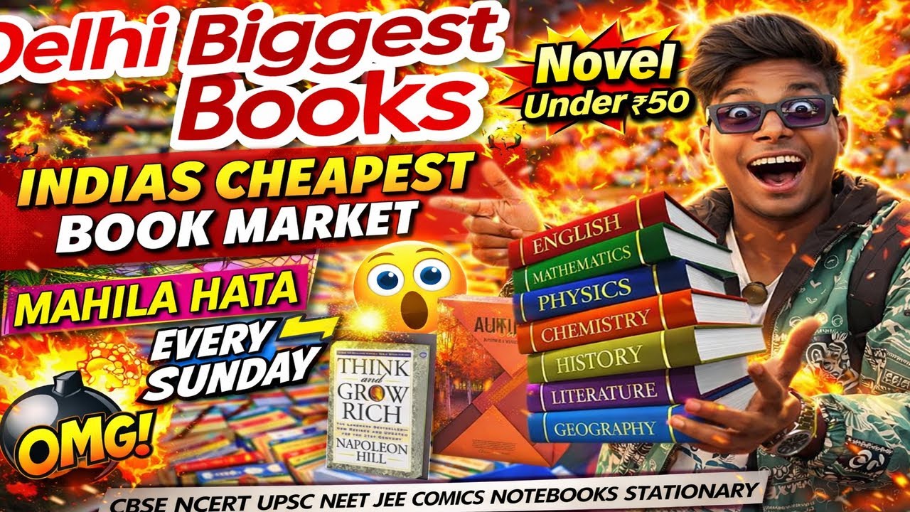 Daryaganj Sunday book market | mahila haat | India&rsquo;s cheapest book market दरियागंज सन्डे बुक मार्केट