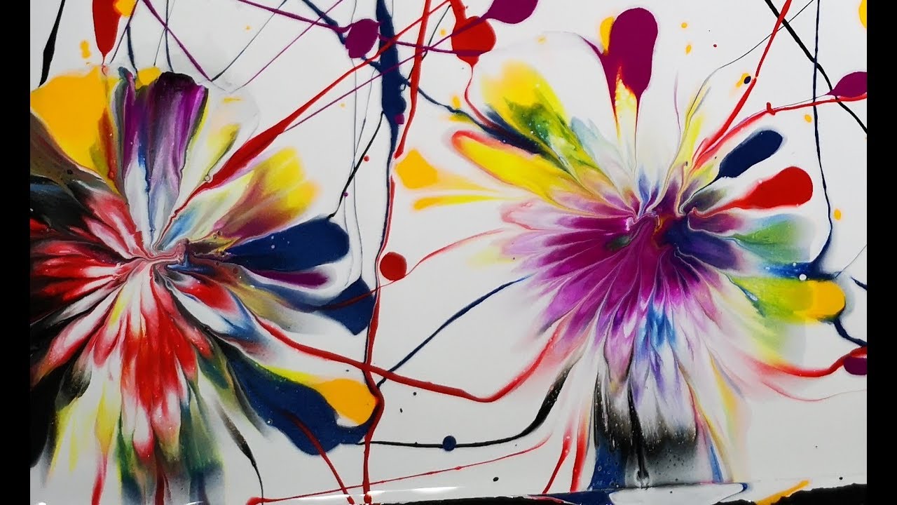 Como hacer un cuadro abstracto usando un globos #artefluido #pouring #pinturaabstracta