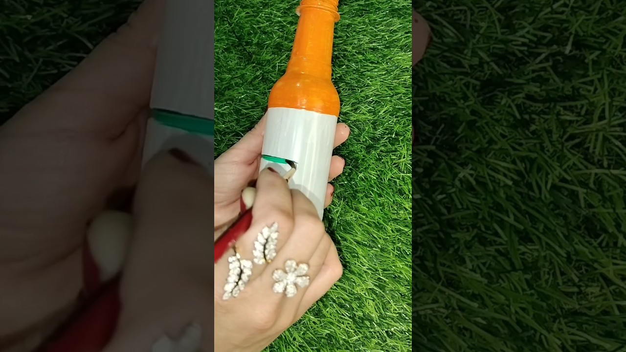 Indian Flag Bottle Art 🇮🇳 