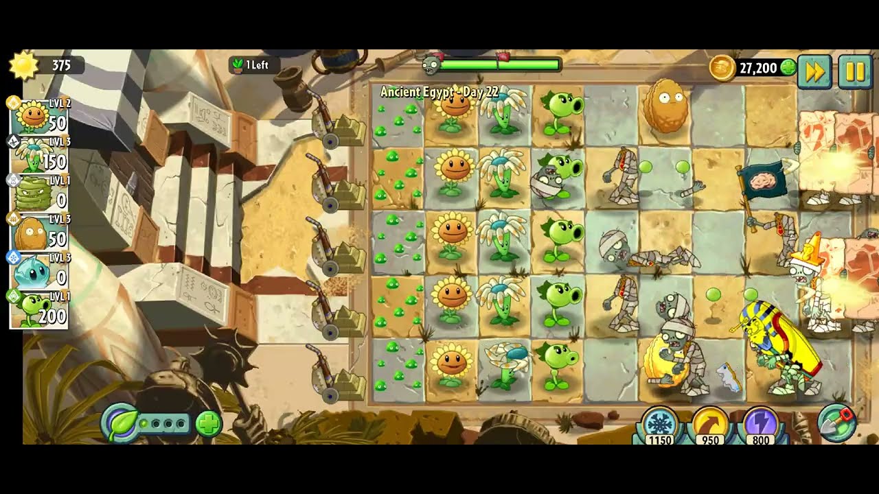 Plants Vs Zombies 2 : Session Ancient Egypt - Gameplay Part 6 [Full Video Game TV 4K]