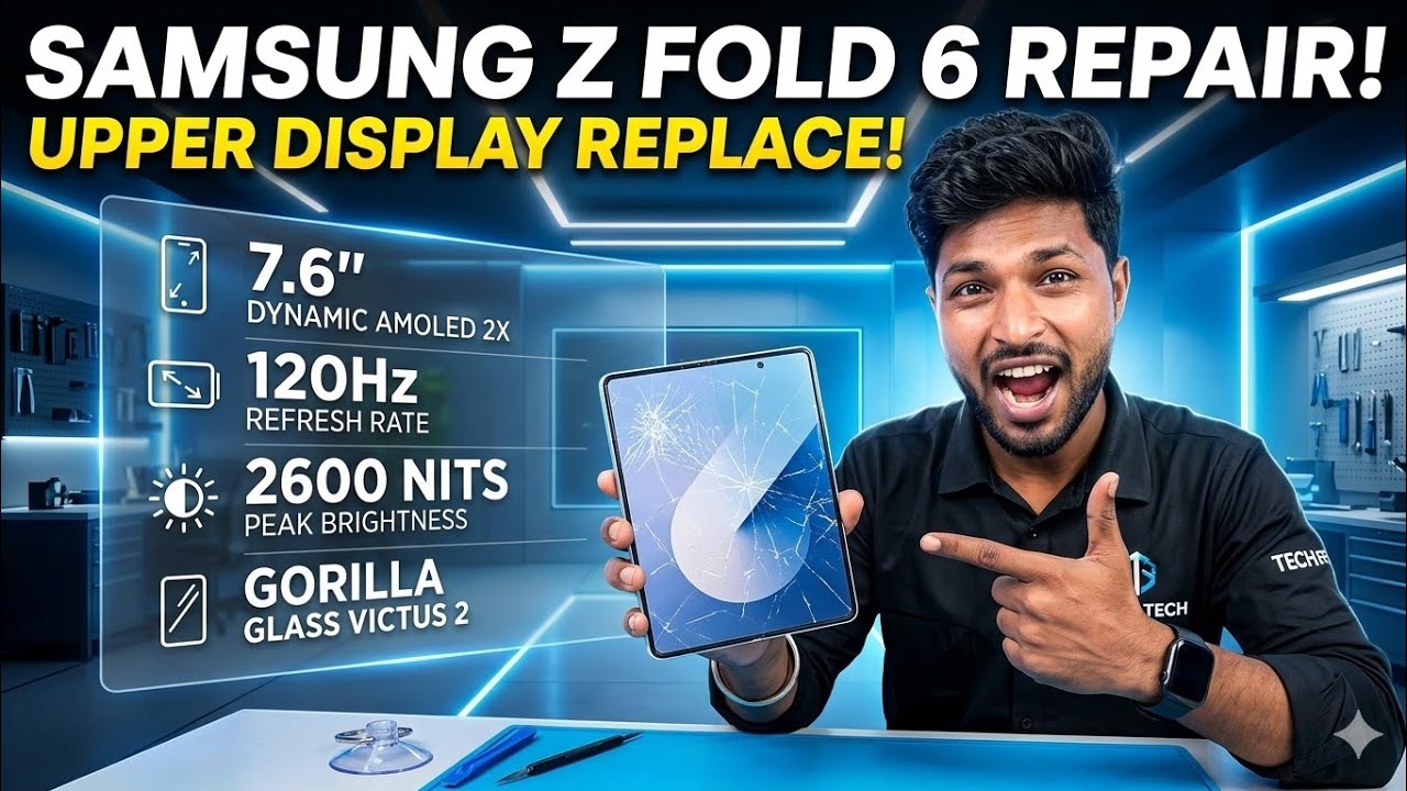 #samsunggalaxy Z Fold6 complete recovery/dissemble assemble with frame  and upper display replace 🤑