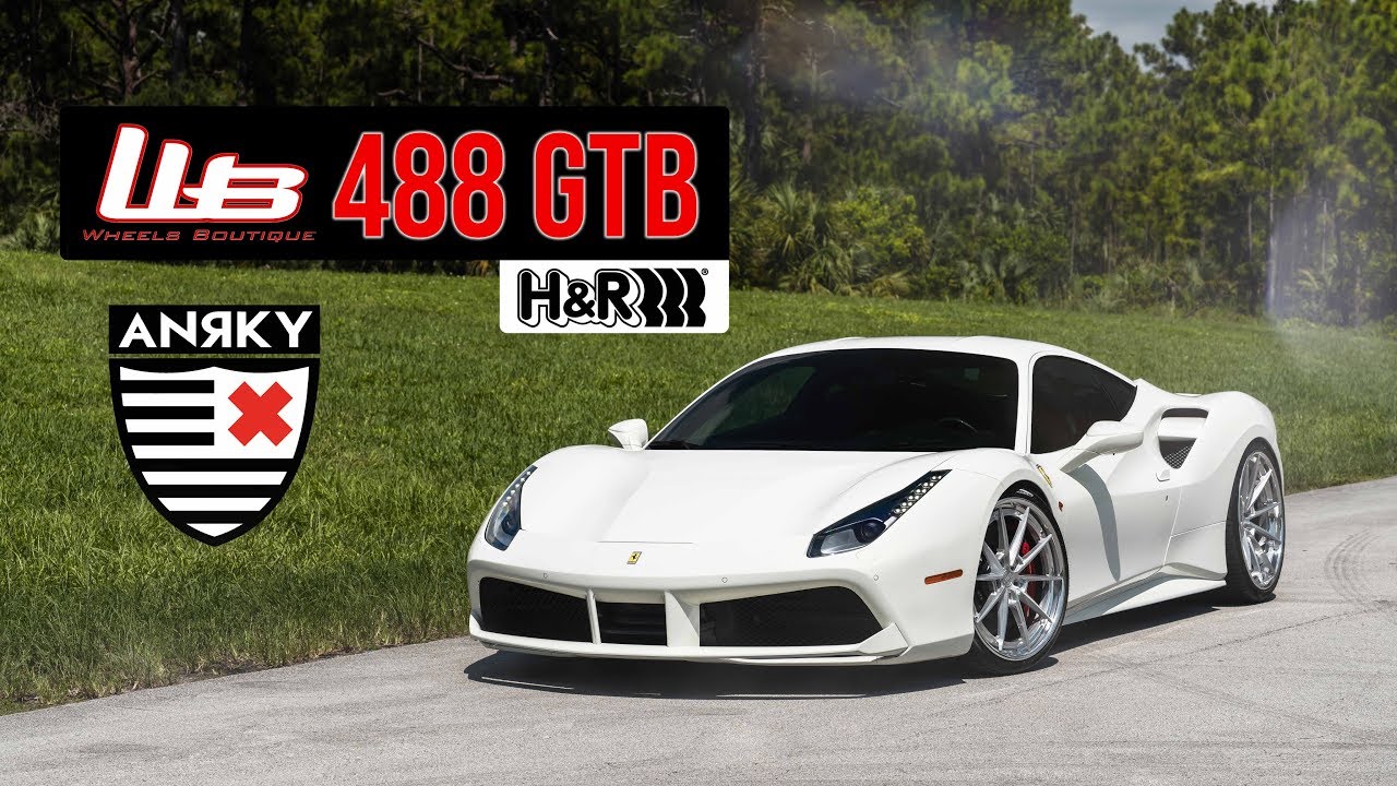 ANRKY WHEELS FERRARI 488 GTB WITH H&R SPRINGS