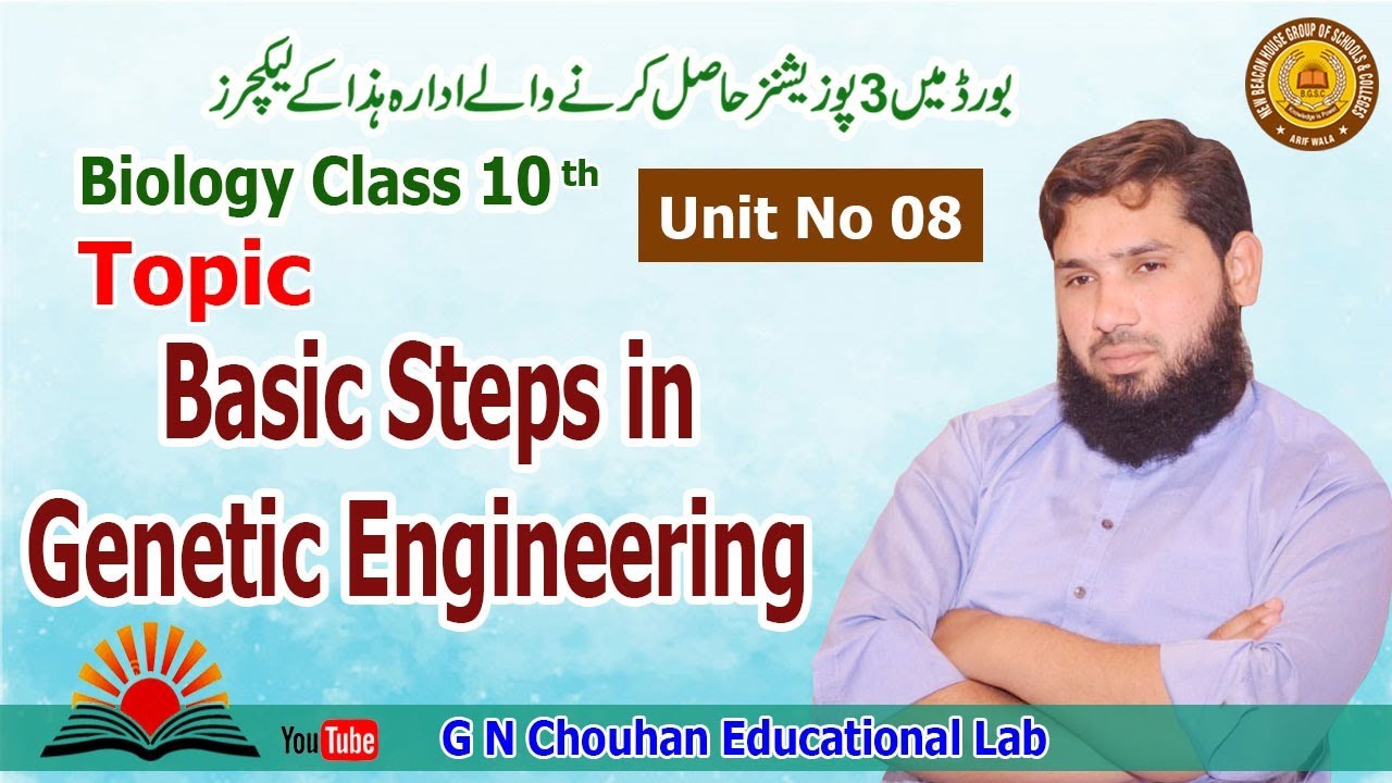 Basic Steps In Genetic Engineering class 10th