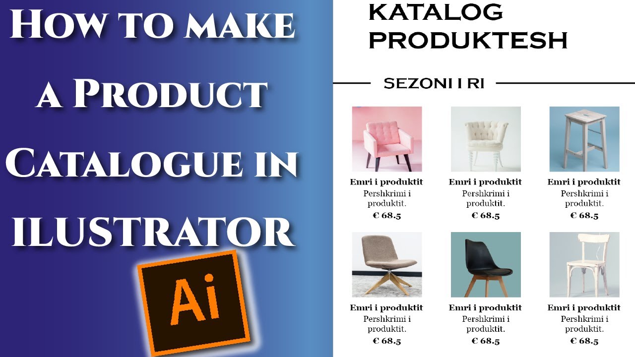 Si të krijojmë një katalog produktesh në Ilustrator.