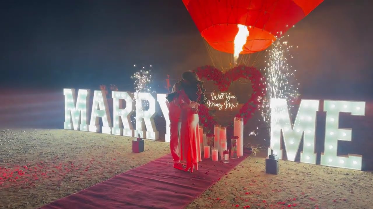 Marriage proposal Marrakech Dream Ballooning