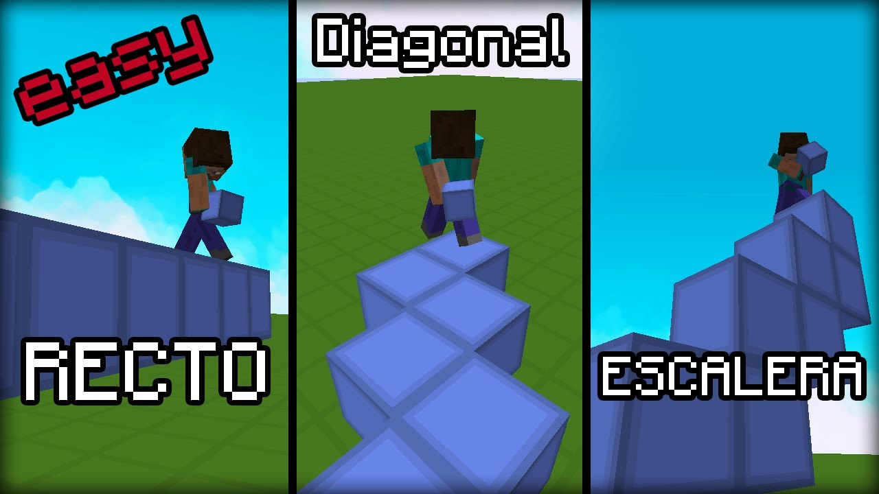 👉TUTORIAL Como Hacer FAST BRIDGE en DIAGONAL RECTO y ESCALERA en MINECRAFT🔥