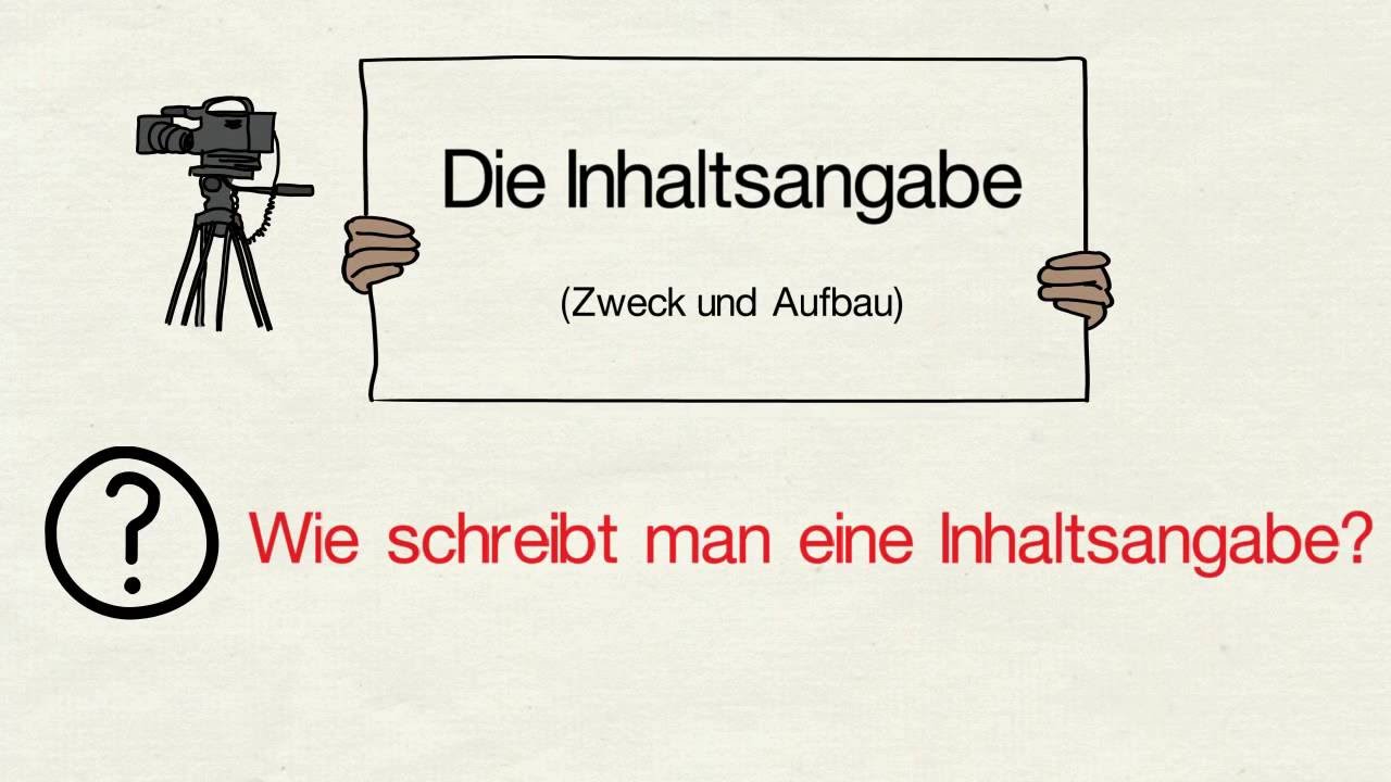 Inhaltsangabe (Aufbau und Zweck)