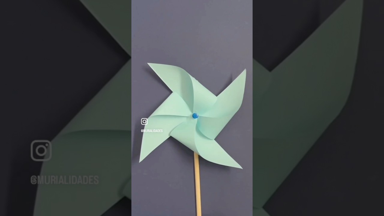 Molino de Viento Para Ni&ntilde;os de Papel #easycraft #paper #crafts #kidsfun #juegoencasa #juegoenfamilia
