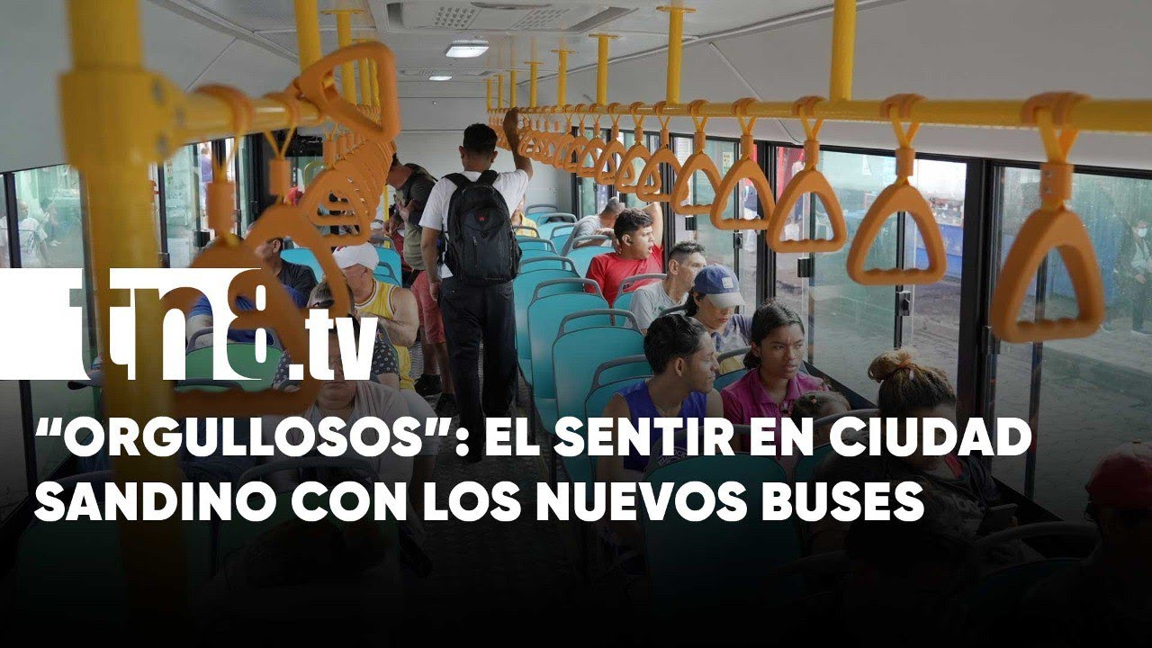 ¡Felices y cómodos! Así andan usuarios con nuevos buses en Ciudad Sandino