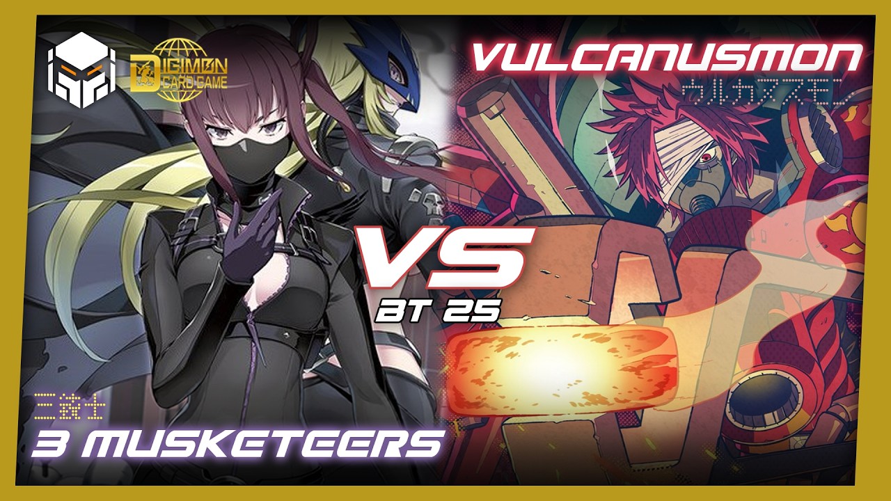 Three Musketeers vs Vulcanusmon [Digimon Card Game & TCG BT25]