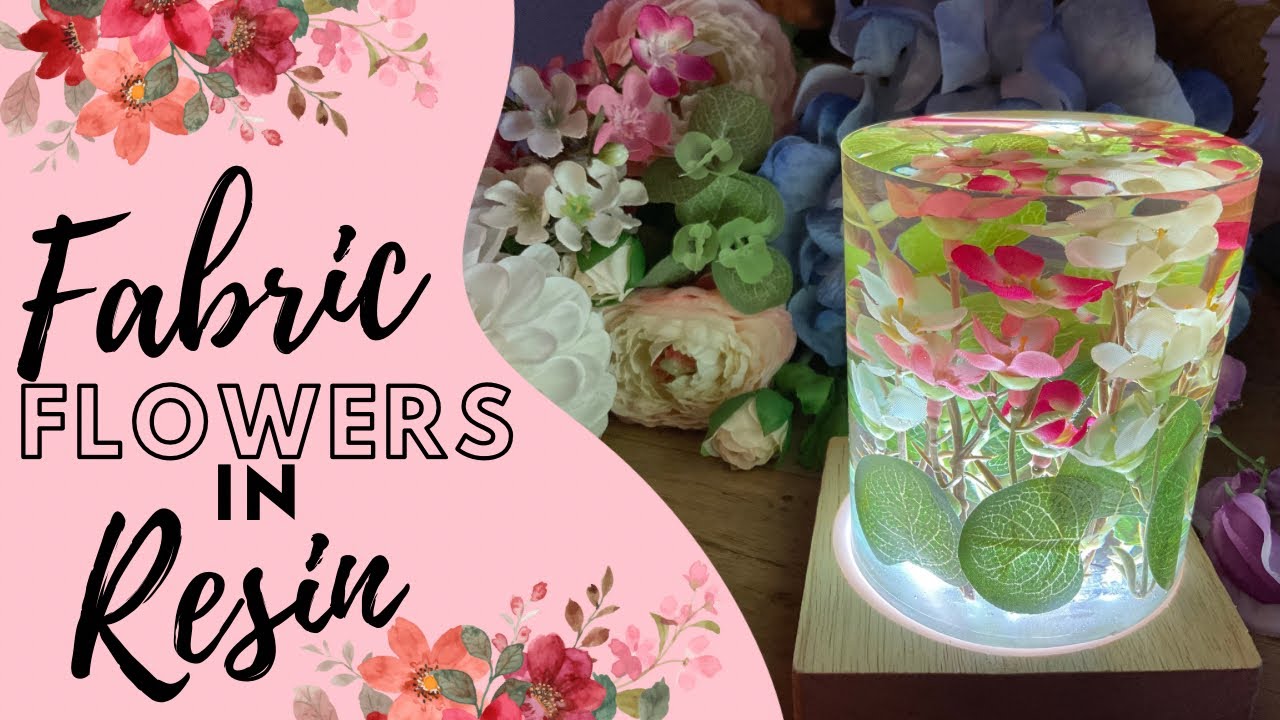 Artificial Flowers in Resin - Resin Lamp with #letsresin SO BEAUTIFUL!