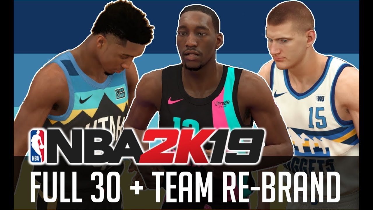 THE NBA REBRANDED! AGAIN! 30+ TEAM NIKE REBRAND!! - NBA 2k19 MyLeague