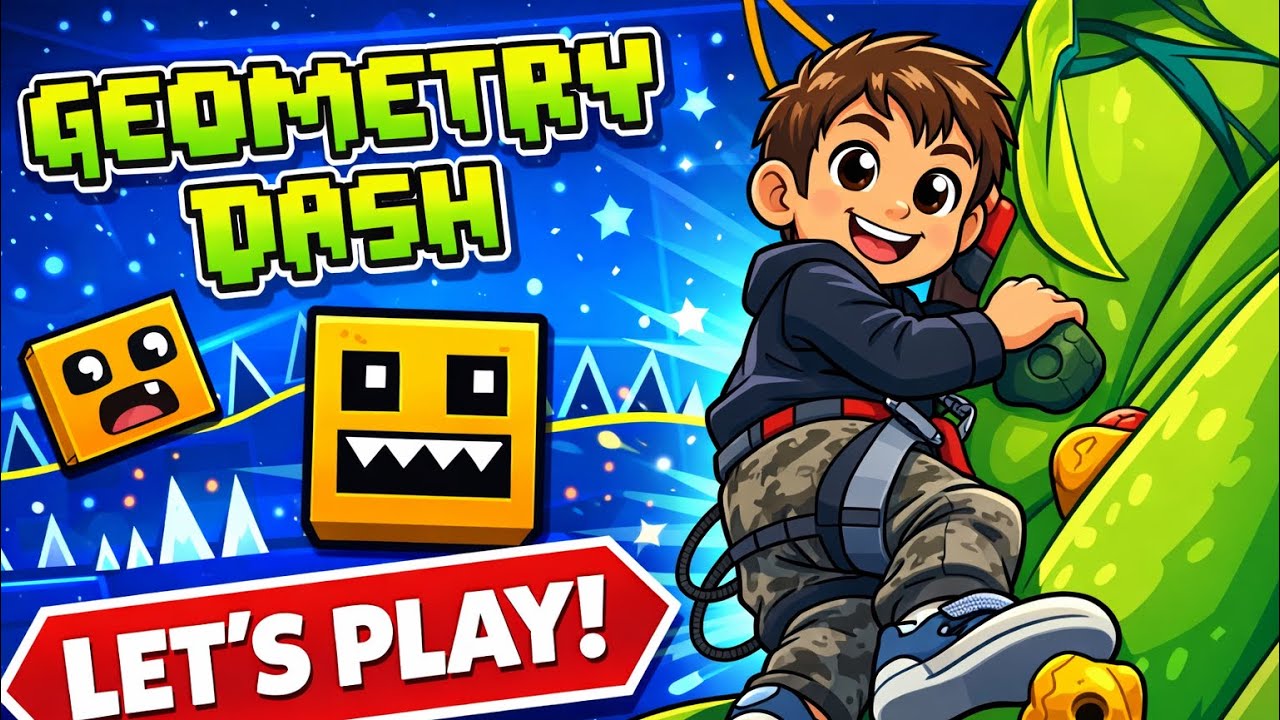 Playing Geometry Dash 5 (Jumper)