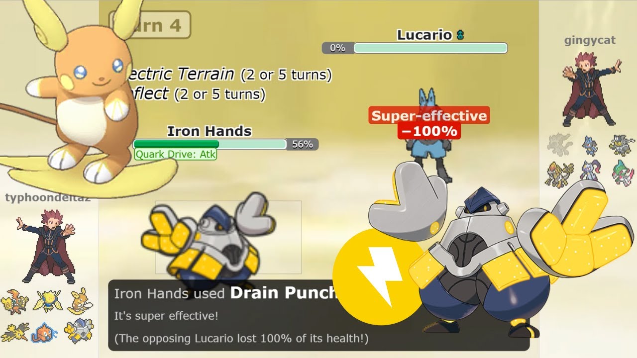 Alolan Raichu and Iron Hands SWEEP Everything in Monotype! Pokemon Showdown National Dex Monotype