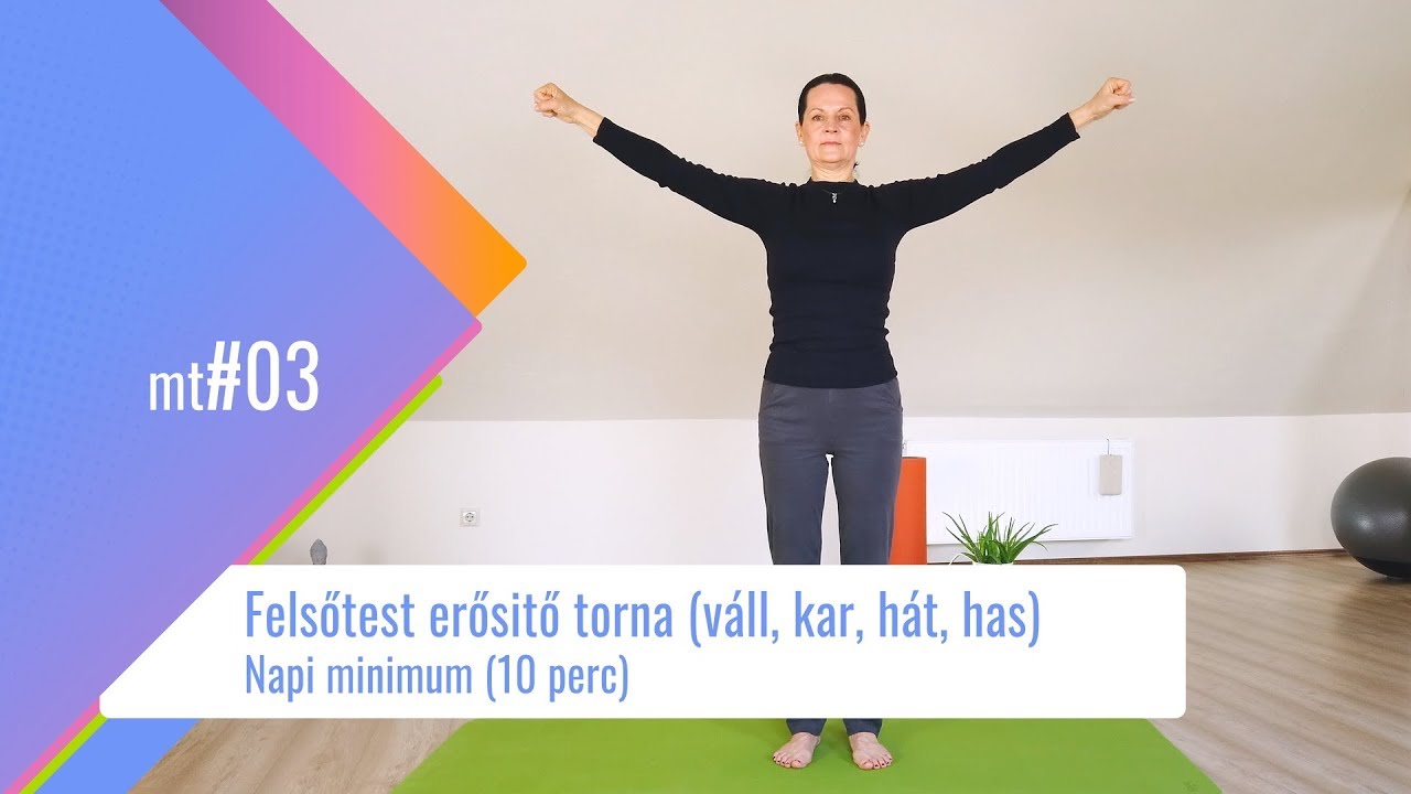 Felsőtest erős&iacute;tő torna (v&aacute;ll, kar, h&aacute;t, has) - Napi minimum (10 perc - mt#03)