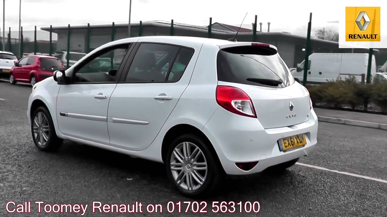 2011  Renault Clio  GT Line Tom Tom  1.2l White EX61XOM for sale at Toomey Renault Southend