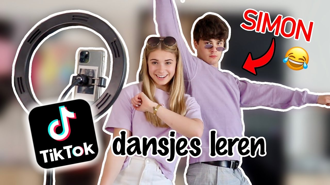 SIMON TIKTOK DANSJES LEREN!😂 - STIEN EDLUND
