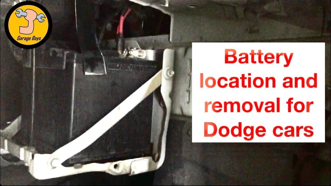 Расположение и снятие аккумулятора Dodge Avenger