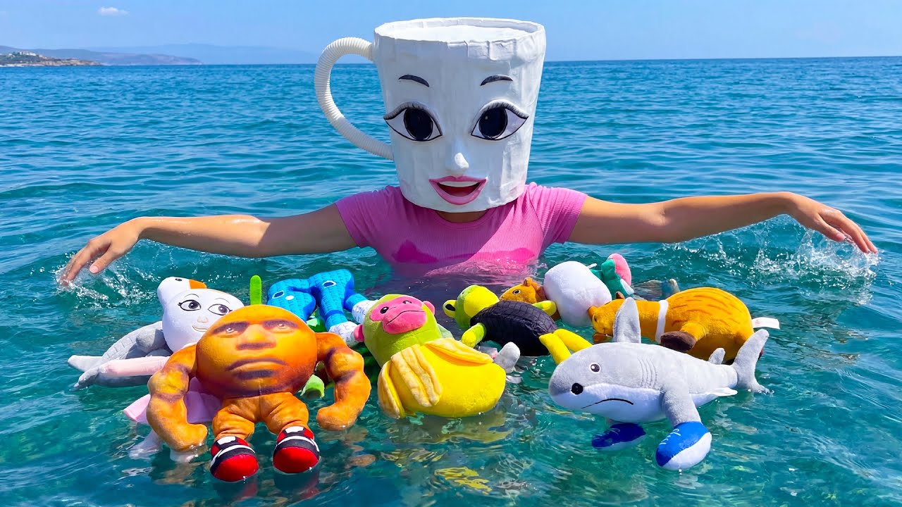 Ballerina Cappuccina explores the rocky seaside to find brainrot in a strange and unexpected place