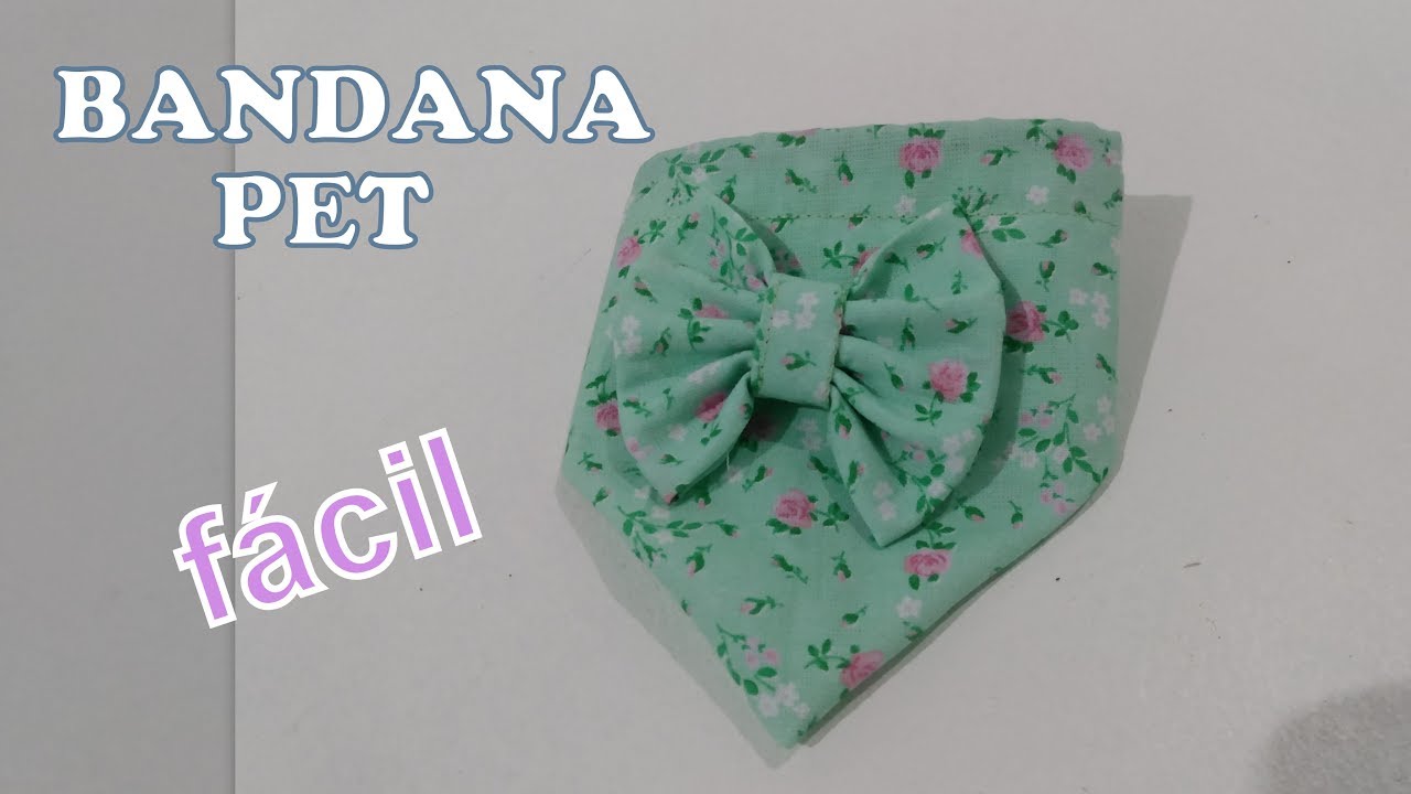 COMO FAZER BANDANA PARA SEU PET| Atelier Costurando Comigo by Fatima Valeria